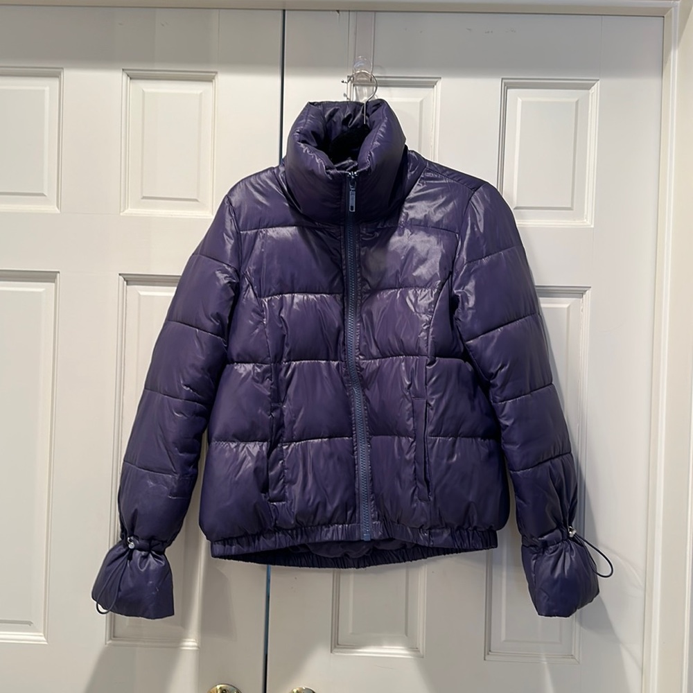 Beautiful puffer jacket deep purple - small